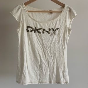 DKNY White Short-Sleeve Tee